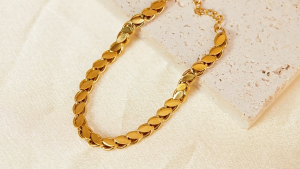 PAWNABLE 18K SAUDI GOLD DAMASCUS BRACELET