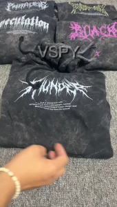 Hoodie Washing Pria Premium Distro Sweater Thundere Metal Sablon Oversize Washed Sandwas