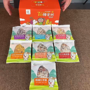 Fasimiyu ข้าวต้มธัญพืช 120g*7 ถุง ข้าวต้มรวมมิตร โจ๊กธัญพืชอาหารเช้า วัตถุดิบ เจ็ดรสชาติ