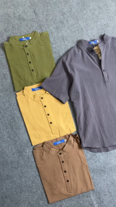 Áo Sơ Mi Nam Cổ Tàu Ngắn Tay Chất Liệu Cao Cấp Thoáng Mát Nhiều Màu Dễ Mặc - SMDUI202