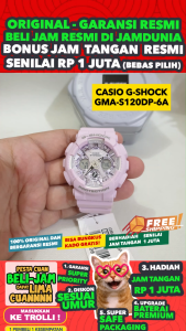 CASIO ORIGINAL - CASIO G-SHOCK GMA-S120DP-6A - JAM WANITA - Resin - Jam dunia JD18