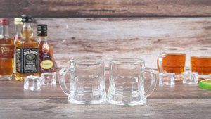 Glass Gelas Kaca Isi 3 Sloki Shot Mini Gelas Kaca with Handle