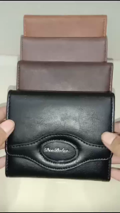 Deabolar Dompet Uang Lipat Wanita Dengan Kancing K3201-2 Bahan Sintetis Lembut Kilat Dengan Tempat Koin