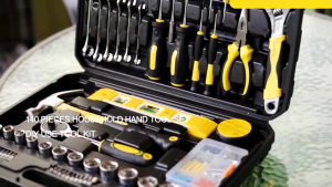 KEELAT 108pcs Tool Set DIY Toolbox Kit Screwdriver Wrench Hammer Socket Tape Measure Hardware Hand Garden Tools Pliers五金工具箱