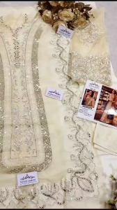 [PRE-ORDER] Ready Made Organza Fabric With Heavy Embroidery Suit (10-15days delivery)