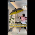 TORAS Bent handle umbrella with waterproof umbrella cover, commercial long handle golf umbrella, enlarged and thickened black rubber, sun and rain resistant dual-use umbrella. 