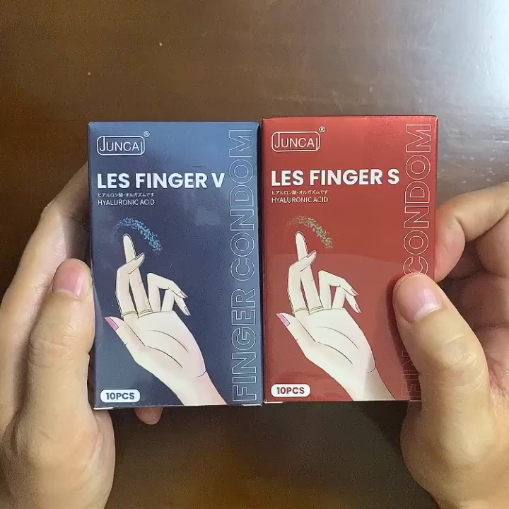 Bao cao su ngón tay Juncai LES FINGER hộp 10 cái, bcs ngón tay siêu mỏng nhiều gel hương hoa quả dịu nhẹ