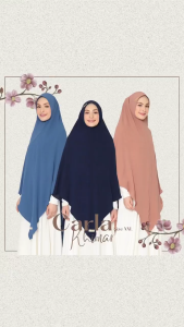 Khimar Crinkle Tanpa Tali By Valenshaqueen Hijab Syari Bahan Crinkle Airflow SIZE MLXL DAN XXL