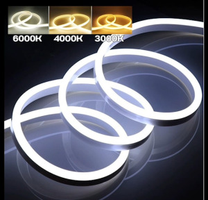 ไฟเส้นCOB แถบไฟ 360 องศา 3M 5M 10M 20M 50M 100M IP68 แถบไฟตกแต่งกันน้ำไฟนีออนแคบตัดได้ แถบไฟยืดหยุ่นได้สว่างเป็นพิเศษ