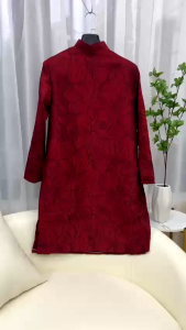 Áo Dài Nam Truyền Thống Ivy Áo Dài Cách Tân Cưới Hỏi Bê Tráp Vải Gấm Vân Hoa Cao Cấp Màu Đỏ Sang Trọng Lịch Sự