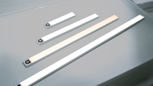 LED Night Light Aluminum Rechargeable Light Type-C Rechargeable Motion Sensor Cabinet Light Rechargeable Cabinet Motion Sensor Night Lamp 3 Color Dimmable for Bedrooms Cabinets Corridors