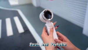 XUNDD Portable Mini Handheld Rechargeable High Speed Foldable Fan with Digital Display & Lanyard