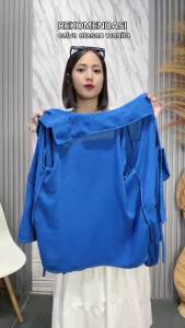 CRS - VALVA BLOUSE COQUETTE SEMI OUTER / ATASAN WANITA POLOS TALI -PN