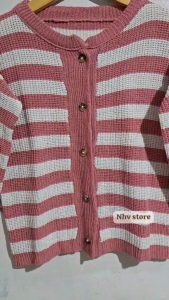 NHV Moura Cop Strip Cardigan Knit: Pakaian Stylish & Nyaman untuk Aktivitas Sehari-hari