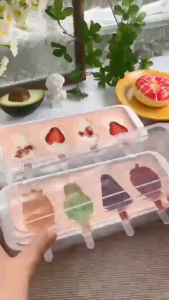 [HCM] Khay làm kem khuôn làm kem silicone khuôn kem que bộ đồ dụng cụ làm kem cho bé-GL314