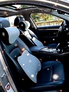 【Esatop】COD หมอนรองคอรถยนต์ รองไหล่ เมมโมรี่โฟม หนังนิ่ม หมอนรองหลังในรถ ป้องกันคอและเอว