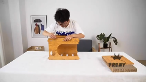 TRENY Wood Cat Scratcher Box Cat Box House Cat Bed Rumah Kucing Cat House Cat Scratcher House Rumah Kucing Kotak 貓抓板 貓窩 猫屋