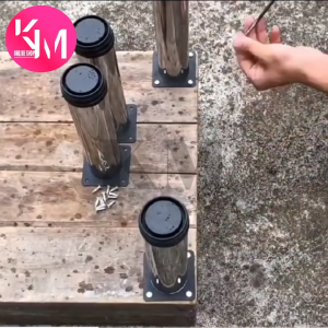 Kaki Sofa Bulat/kaki lemari bulat Stainless SS 201 20 cm Isi (1pcs) Free Skrup