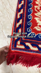 Sajadah Empuk Busa Tebal besar 70x110cm Premium Lembut Busa Lepas Pasang Free tas