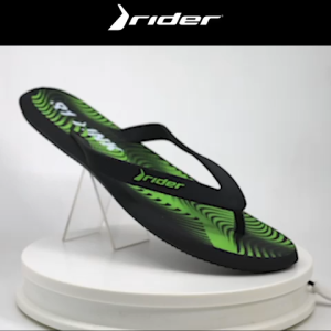 Rider R1 Ink Ad Black & Green Men's Slippers