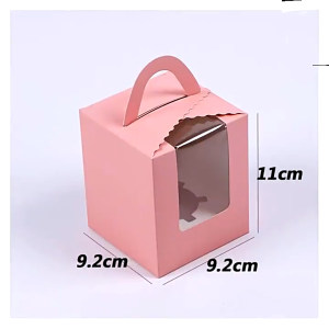 5 PCS Transparent Window Portable Cup Cake Box Muffin Box Cup Cake Packaging Pastry Gift Box With Inner Tray