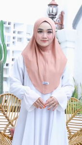 HIJAB INSTAN BERGO MALAY OVAL PINGUIN SOFT PET JERSEY PREMIUM UKURAN L PD 70 PB 80 CM