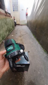 Máy cân mựcbắn cos Laser 5 tia xanh siêu sáng pin -2 PIN Bảo hành 12 tháng