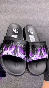 NAHA - Sandal Slop Pria Wanita Distro Karet Api Hitam Size 34 - 43