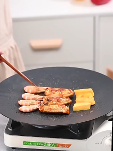 🔥ปิ้งย่างเกาหลี ถาดอบมัลติฟังก์ชั่นกระทะทรงแบน BBQ กระทะย่าง ปิ้งย่าง หม้อบาร์บีคิว เคลือบกันติด พกพาสะดวก หมูกระทะ ไม่ติดกระทะ กระทะปิ้งย่ขนาด28-34cm