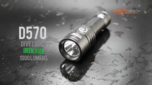 Orcatorch D570-GL 1000 Lumens Dive Light Scuba Diving