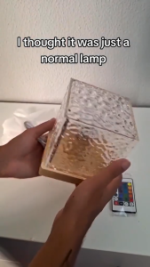 Crystal Lamp Water Ripple Projector Night Light Decoration Home Houses Bedroom Aesthetic Atmosphere Holiday Gift Sunset Lights