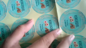 SBC 2-15 Cetak Stiker Logo Olshop Custom Sticker Label Bentuk Bulat Plus Laminasi Pelindung