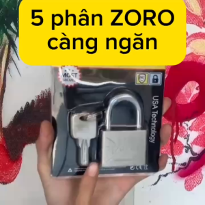 Ổ khóa ZORO 5 phân chìa muỗng càng ngắn khóa bấm không dùng chìa công nghệ mỹ