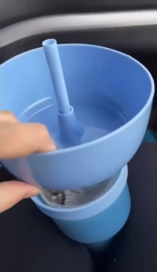 ONE-C1114 Stadium Tumblr Cup dengan Wadah Makanan 2IN1 Snack Mug With Drink Cup Gelas Plastik Travel