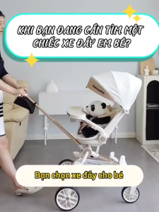 Xe Đẩy Cho Bé Cao Cấp Chức Năng Xoay 2 Chiều Ngả 3 Tư Thế Gấp Gọn Dễ Dàng - KIDSMALL