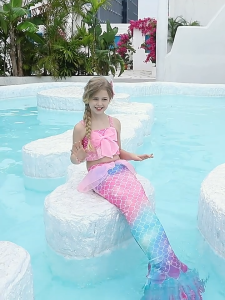 [HÀNG LOẠI 1] Set 3 món Đồ bơi tiên cá cho bé gái Bikini đi biển mùa hè cho bé