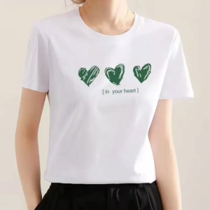 Tshirt for Women Round Neck fashion cotton T shirt for mens Printed graphic tee t shirt White T-shirt Fashion Womens T-Shirt Top