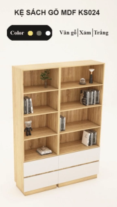 FREESHIP HCM - Kệ Sách Tủ Sách Gỗ MDF Tatana KS024 – có thiết kế theo yêu cầu khách hàng