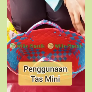 PAKET MURAH 5 PCS Tas Bingkisan Kotak Mini Tas Anyam PLastik Souvenir Parcel Bingkisan Hampers