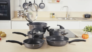 STONELINE® FUTURE  Cookware Set of 8 18/20/24 | with Strainer Lid