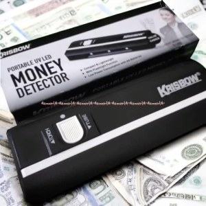 Krisbow Money Detector Mesin Detektor Uang Kertas Krisbow Portable UV Kris Bow Alat Mendeteksi Uang Palsu Moneys Detector Pendeteksi