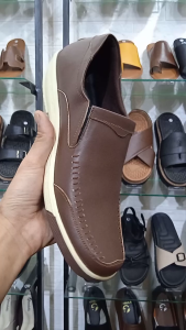 Sepatu Formal Pantofel Casual Slip On Kerja Kulit Hitam Pria GEOVANI SANVER