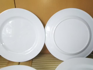 Piring Makan Ceper Semi Melamin 10 inchi / Piring Makan Prasmanan Katering / Silver / Melamin