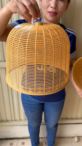 ฝาชี เล็กครับ ทรงสูง  3-6ใบ  ฝาชีพลาสติก  สูง22ซม ปากกว้าง24ซม  ฝาชีครอบเครื่องปรุง  ฝาชีทรงสูง