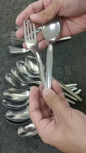 12PCS STAINLESS STEEL SPOON AND FORK 1.5MM / THICK CUTLERY SET / KUTSARA AT TINIDOR (55S/F)