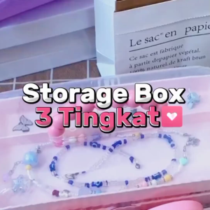 Storage Pita 3 tingkat / box penyimpanan ikat rambut dan aksesoris lainnya