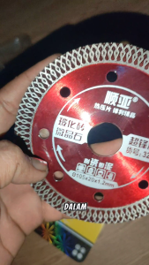 Mata Gergaji Circular Saw Pemotong keramik ubin granit Mata Gerinda Potong keramik model bunga 4"