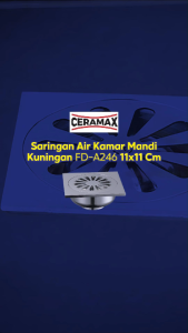 Ceramax Saringan Air Kamar Mandi Kuningan FD-A246 11x11 Cm
