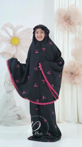 Melika - MUKENA ANAK BORDIR RIBBON 2IN1(COQUETTE)