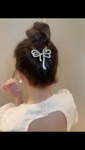 F4 Jepit Rambut Korea Sanggul Rumbai Permata Mutiara Pearl Rhinestone Tassel Hair Bun Clip HFPB